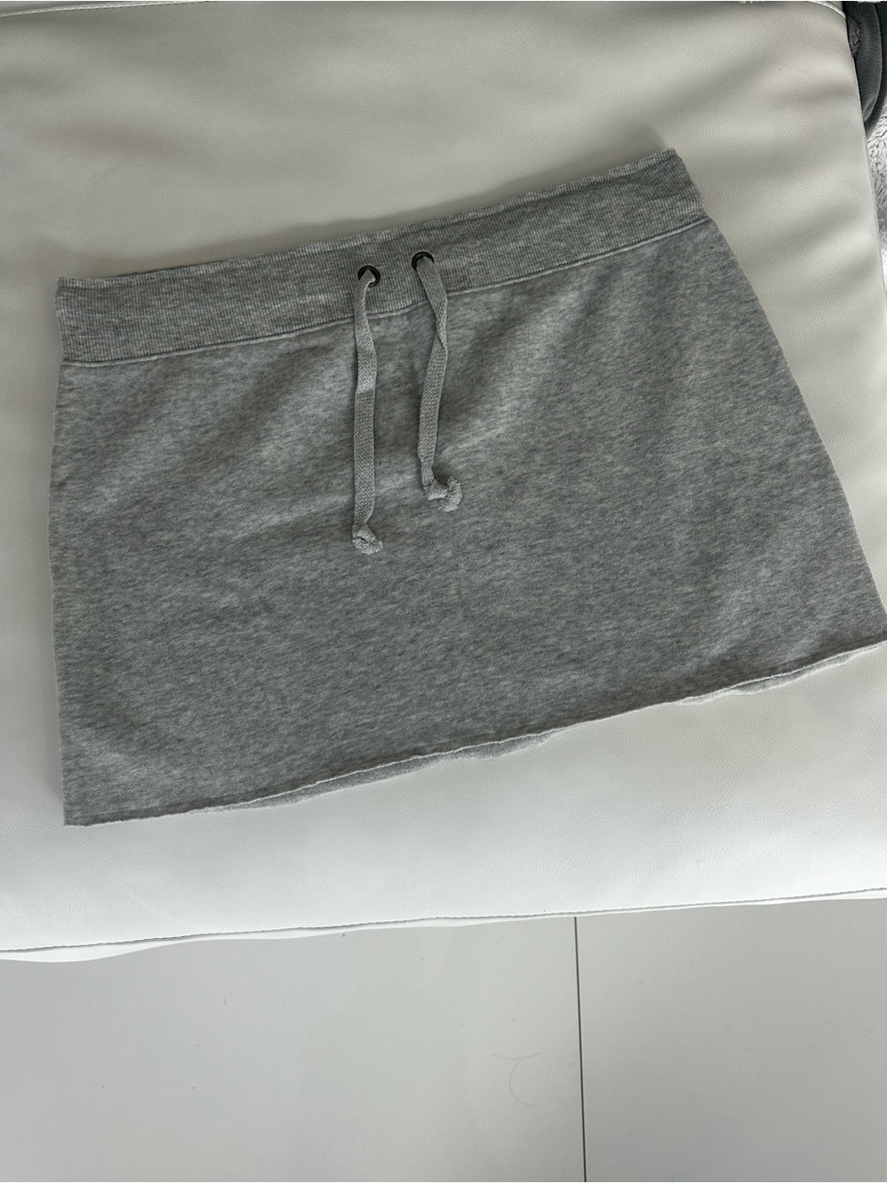 Casual Grey Drawstring Mini Skirt